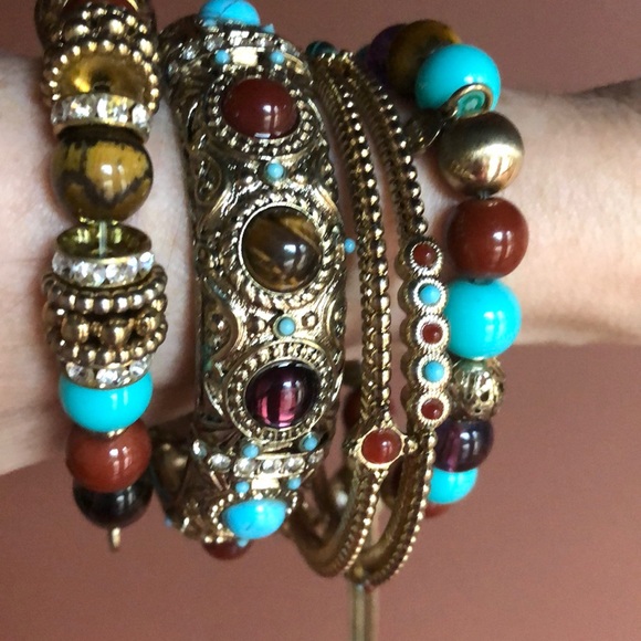 R.J. Graziano Jewelry - RJ Graziano set of five unique bracelets